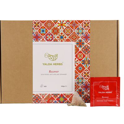 Yalda Herbs Pyramid Tea Bags XL Value Pack | 60 sachets | Tisane | neuf herbes essentielles comme le gingembre et la sauge - Pack HORECA