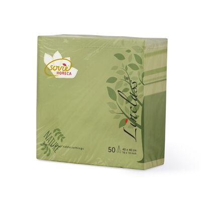 Napkin Green Nature tree in olive made of Linclass® Airlaid 40 x 40 cm, 50 pieces