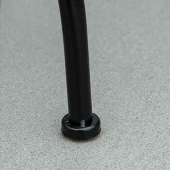 Table ronde style fer forgé bistro plateau mosaïque métal époxy anticorrosion noir 5