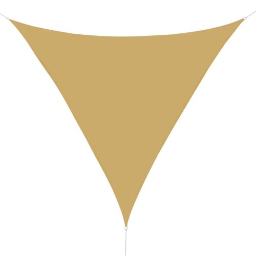 Voile d'ombrage triangulaire grande taille 3 x 3 x 3 m polyester haute densité résistant aux UV coloris sable