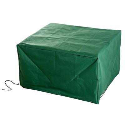 HOMCOM Funda protectora impermeable para muebles de jardín rectangulares 135L x 135W x 75H cm verde