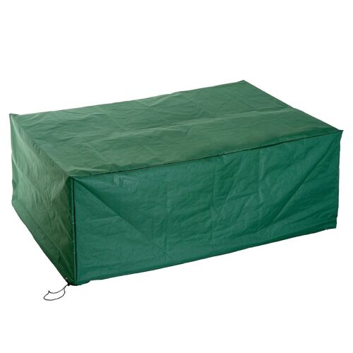 HOMCOM Housse de protection etanche pour meuble salon de jardin rectangulaire 210L x 140l x 80H cm vert