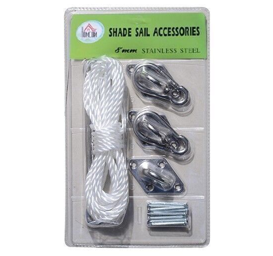 Kit di montaggio accessori di fissaggio in acciaio inox per vela ombreggiante