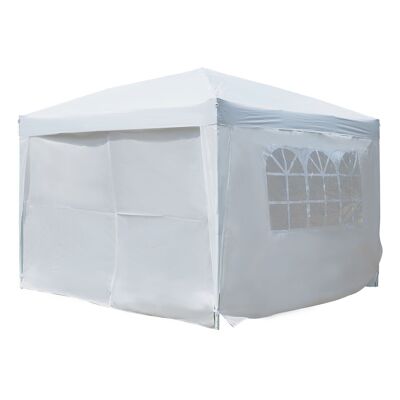 Barnum Gazebo 3 x 3 x 2.55 m Folding Party Tent with Windows + White Carry Bag