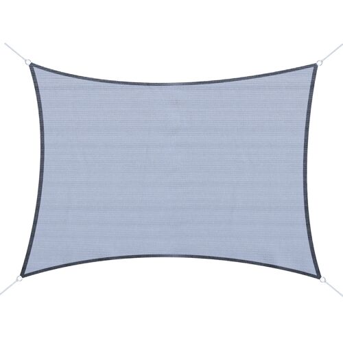 Voile d'ombrage rectangulaire anti-UV HDPE 4L x 3l m gris