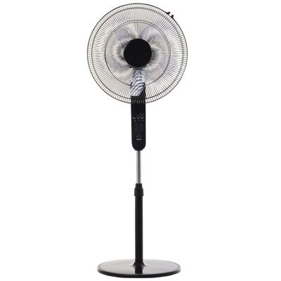 Ventilatore a piantana Ø 44 cm altezza regolabile silenzioso oscillante 45 W con telecomando timer 3 modalità 3 velocità