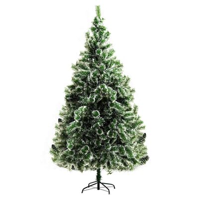 Albero di Natale artificiale effetto nevoso Ø 100 x 210H cm 968 rami spine imitazione Nordmann grande realismo