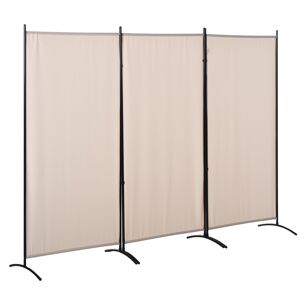 Double store latéral brise-vue paravent sur pied séparateur dim. 2,53L x 0,5l x 1,82H m métal polyester haute densité