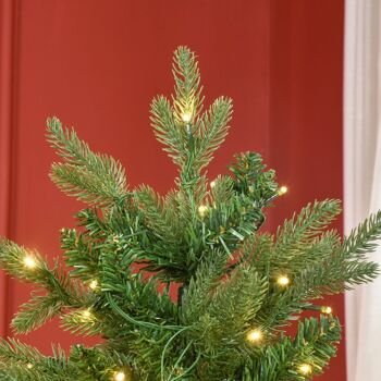 Sapin de Noël artificiel lumineux LED x 320 blanc chaud + support pied Ø 120 x 180H cm 1705 branches vert 5