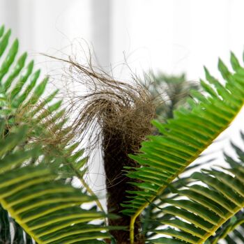 Palmier artificiel H.0,85 m arbre artificiel tronc branches lichen feuilles grand réalisme pot inclus 5