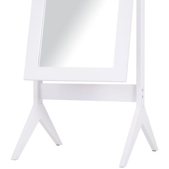 Miroir à pied inclinaison réglable dim. 47L x 46l x 148H cm MDF blanc 5