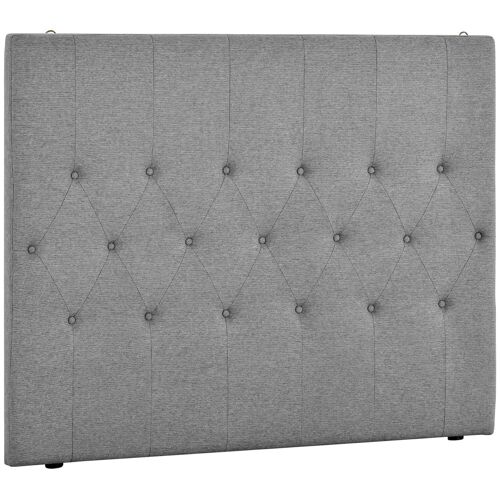 Tête de lit capitonnée - tête de lit rembourrée - dim. 150L x 120H cm - épaisseur 7 cm - MDF coton polyester