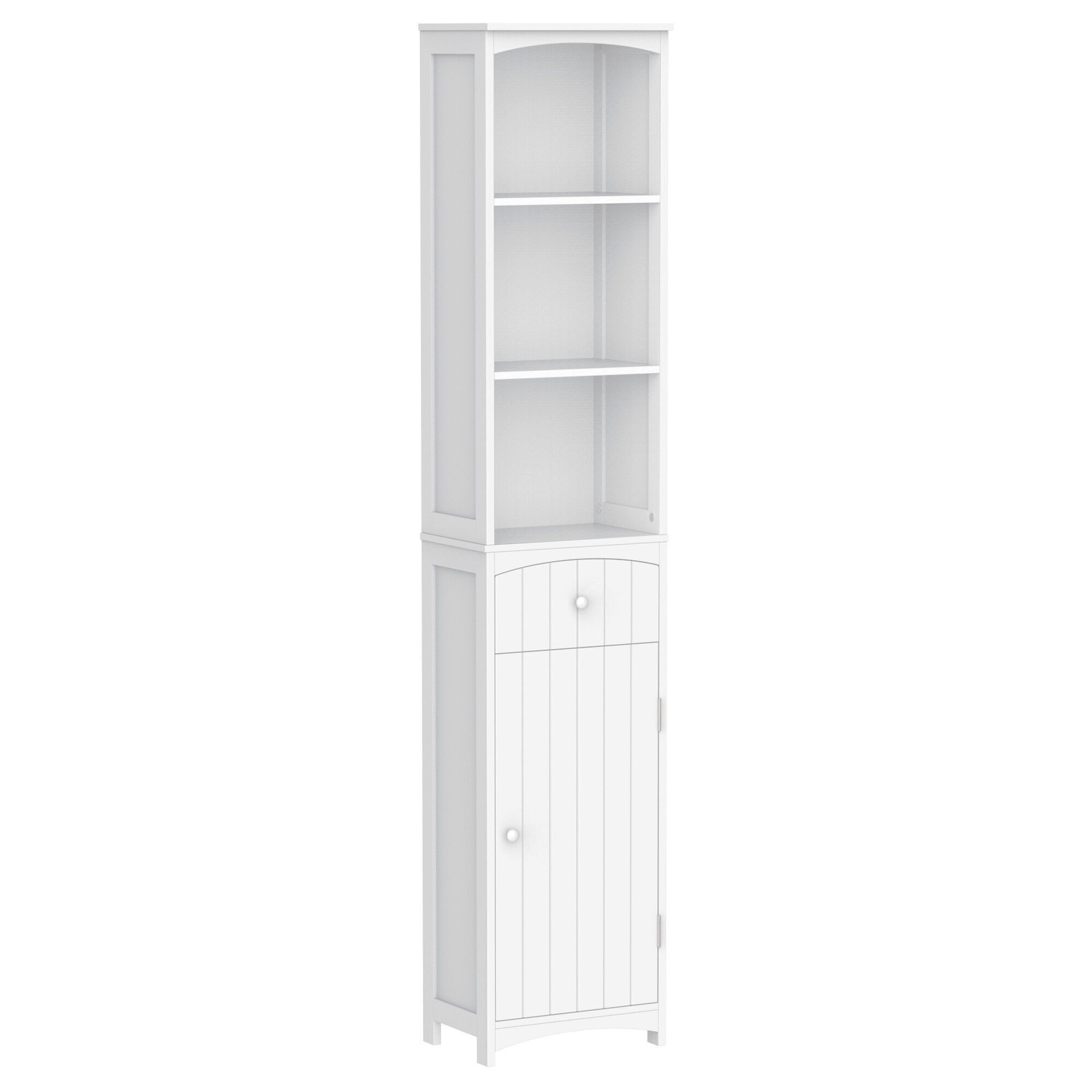 Mobile colonna bagno moderno 34L x 24L x 170H cm bianco