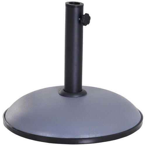 Pied de parasol rond base de lestage parasol Ø 45 x 36H cm poids net 20 Kg ciment PVC gris noir