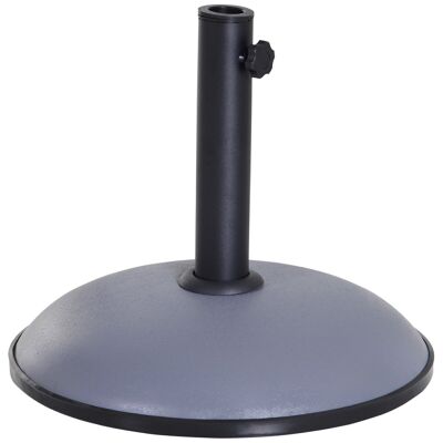 Soporte para sombrilla redondo Base lastre para sombrilla Ø 45 x 36H cm peso neto 20 Kg cemento PVC gris negro