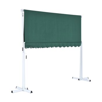 Store double pente manuel rétractable inclinaison réglable métal polyester imperméabilisé 3L x 2,95l x 2,6H m vert 4