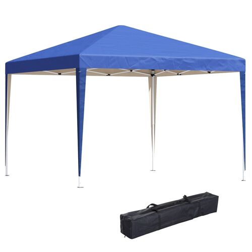 Tonnelle barnum de jardin pliant anti-UV + sac de transport acier Oxford 3 x 3 x 2,55 m bleu