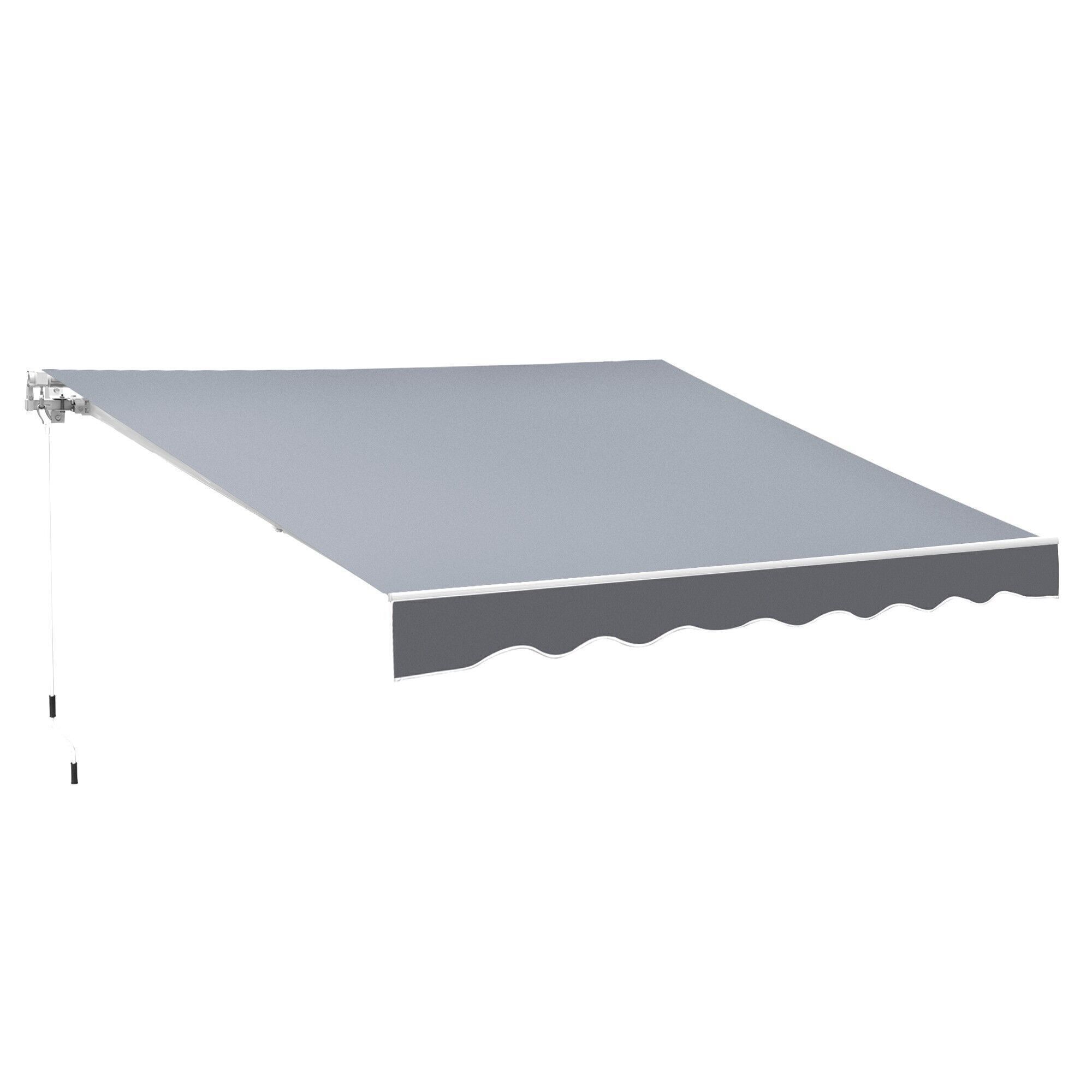 Toldo retráctil manual dim.2,5L x 2l (advanced) m alu. Poliéster impermeable de alta densidad gris.