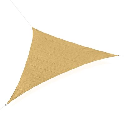 Voile d'ombrage triangulaire grande taille 5 x 5 x 5 m polyéthylène haute densité résistant aux UV sable