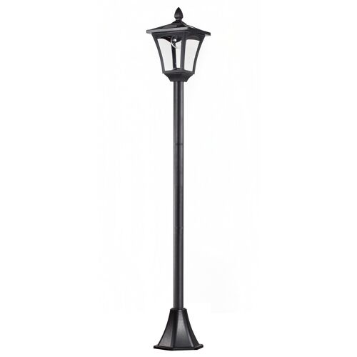 Outsunny Luminaire extérieur solaire lampadaire lanterne classique LED 40 Lm dim. 18L x 18l x 160H cm noir