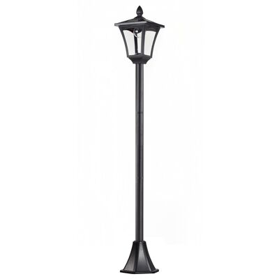 Outsunny Outdoor solar light street lamp lantern classic LED 40 Lm dim. 18L x 18W x 160H cm black