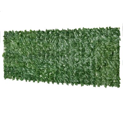 Siepe artificiale frangivista decorazione rotolo 3L x 1H m fogliame realistico verde anti-UV