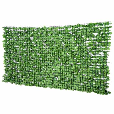 Artificial maple hedge privacy screen decoration roll 3L x 1.5H m realistic foliage anti-UV green