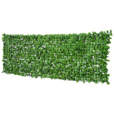 Artificial maple hedge privacy screen decoration roll 3L x 1H m realistic foliage anti-UV green
