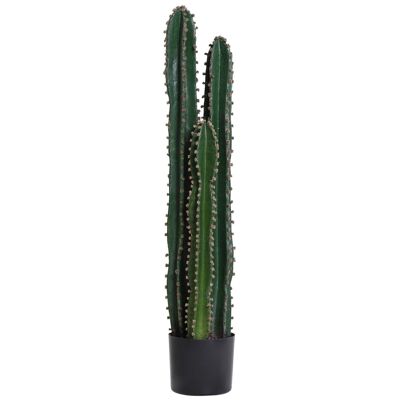 Cactus artificial gran realismo planta artificial tamaño grande Ø 17 x 100H cm verde