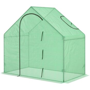 Serre de jardin balcon terrasse serre pour tomates 1,8L x 1l x 1,68H m acier PE imperméable transparent vert 4