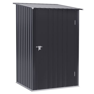 Garden shed - tool shed - lockable door shed - dim. 1L x 1.03W x 1.6H m - anthracite corrugated steel sheet