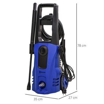Nettoyeur haute pression 1800 W - 150 bars max. - 510 l/h max. - 2 roues - PP bleu noir 3