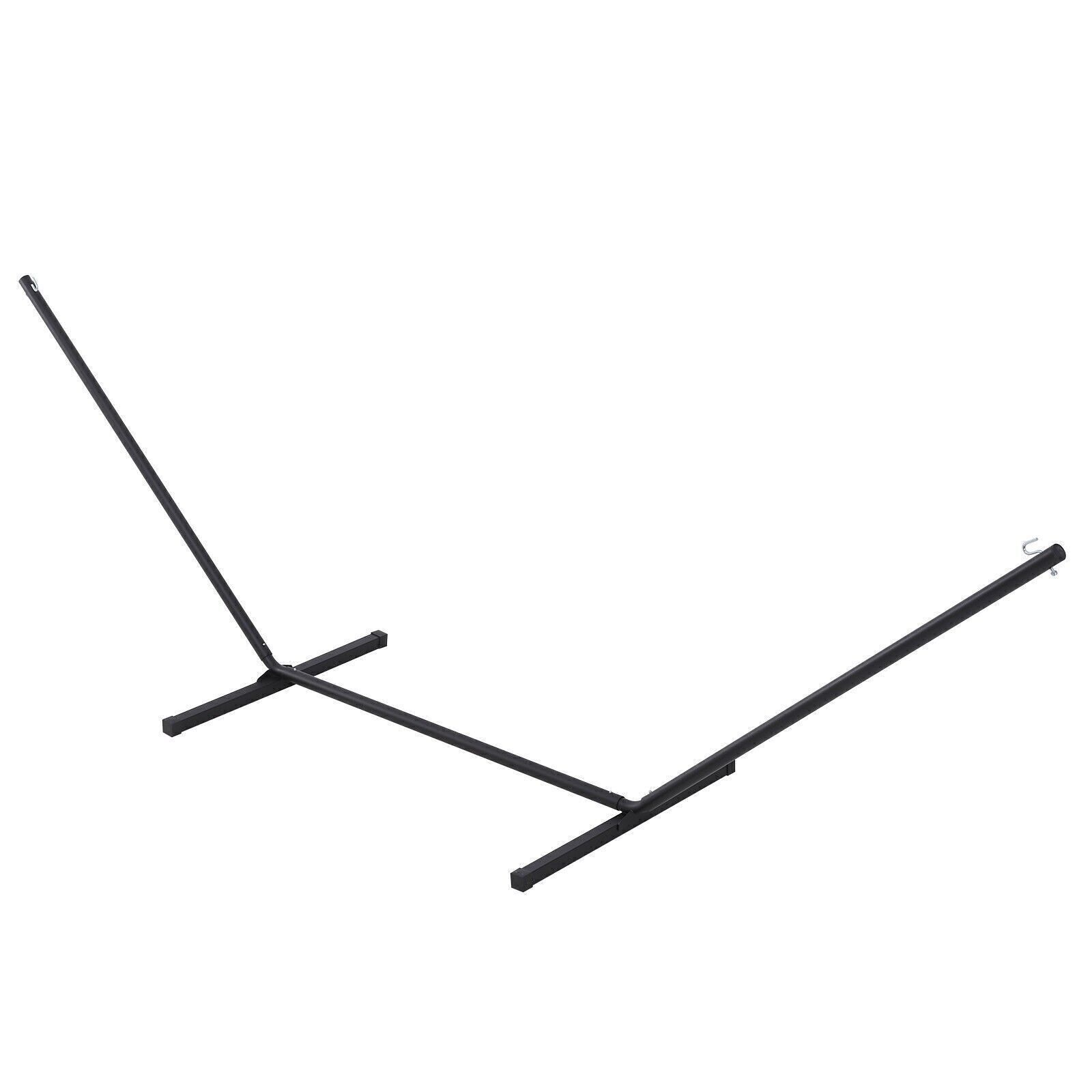 Supporto per piede amaca robusta struttura in metallo epossidico nero Dim. 3,60 L x 0,92 L x 1,15 A m