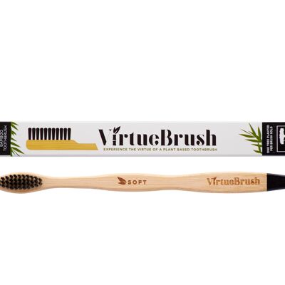 Cepillo de dientes de bambú adulto Carbón medio