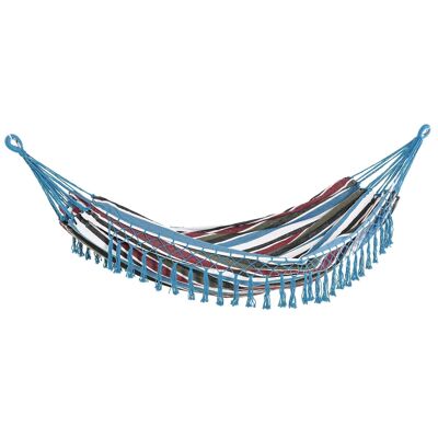Hamaca de viaje portátil estilo hippie chic hamaca lona dim.3L x 1.5l m poliester algodón multicolor