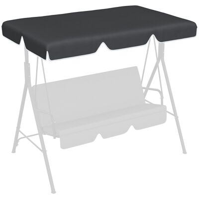 Replacement canvas for garden swing seat High density polyester fabric 200 g/m² 192L x 144L cm - black