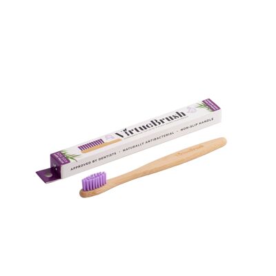 Kids Size Soft PURPLE bamboo toothbrush