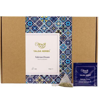 Bolsitas de té Yalda Herbs Pyramid, paquete económico XL | 60 bolsitas de té | Té de hierbas | lavanda y menta.- Pack HORECA
