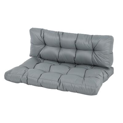 Cojines de colchón respaldo para banco de jardín columpio cómodo sofá de 2 plazas Dim. 120L x 80W x 12H cm poliéster gris