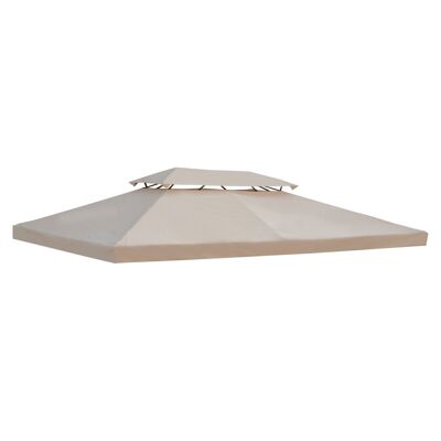 Lona de recambio para carpa cenador 3 x 4 m poliéster alta densidad 180 g/m² beige