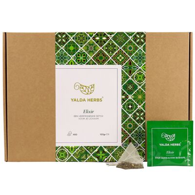 Yalda Herbs Elixir Pyramid Bustine di tè XL Value Pack| 60 bustine di tè | Tisana | miscela di tè verde e bianco.-HORECA Pack