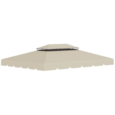 Telo di ricambio per tenda gazebo padiglione 3,90 l x 2,90 l m poliestere ad alta densità 170 g/m² beige