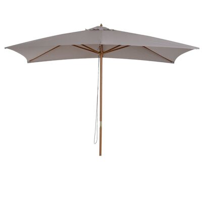 Straight large rectangular garden umbrella dim. 3L x 2W x 2.5H m gray
