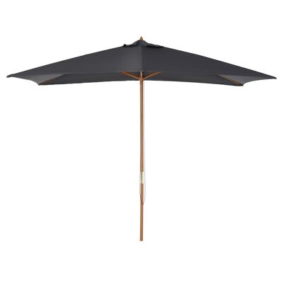 Straight large rectangular garden parasol dim. 3L x 2W x 2.5H m anthracite