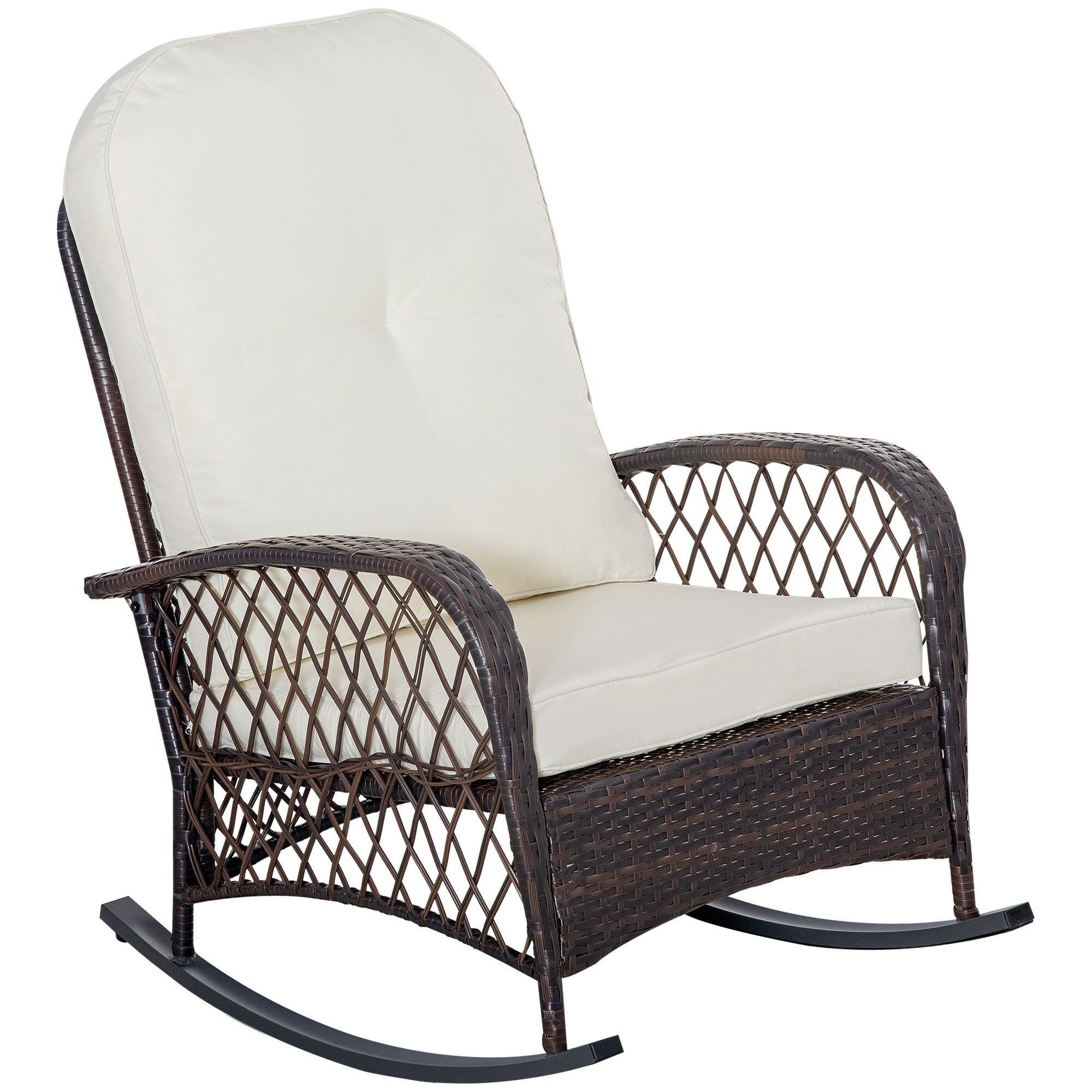 White wicker rocking chairs for online sale