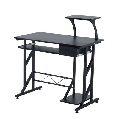 Design-Computertisch aus MDF, 90 L x 50 I x 95 H cm, schwarz