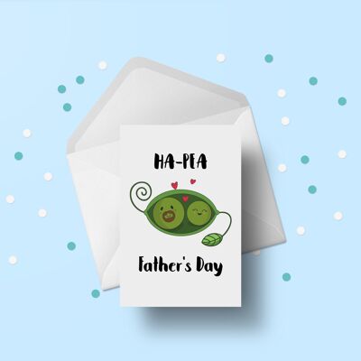 Tarjeta ilustrada del día del padre de Ha-Pea