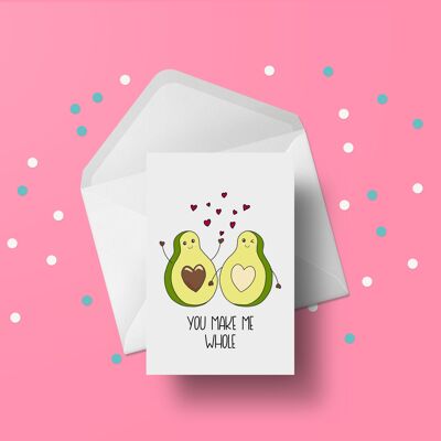 Illustrated avocado card
