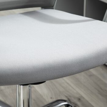 Vinsetto Fauteuil chaise de bureau ergonomique hauteur réglable pivotante 360° revêtement maille gris 4