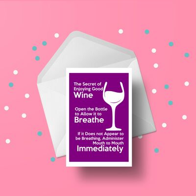 Good wine quote card
